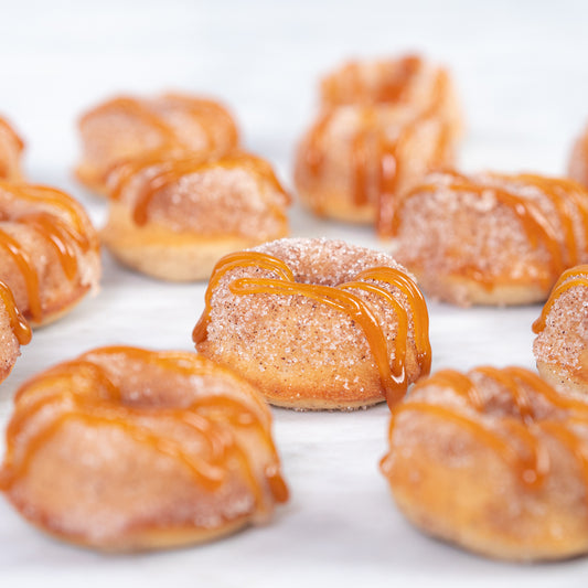 Salted Caramel Glazed Mini Donuts